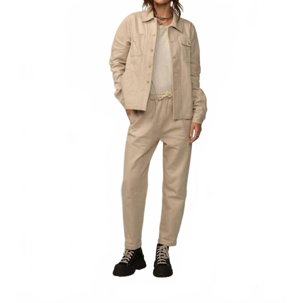 NEW ROAD TO NOWHERE haruto drawstring japanese flannel pant in milk